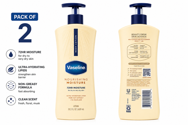 Vaseline nourishing moisture 72HR moisture for dry to every dry skin body lotion 20.3 oz