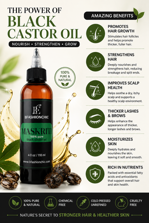 Haitien pure black castor oil 4 oz
