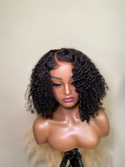 Ice blonde wig virgin straight 4*4 transparent closure Swiss lace