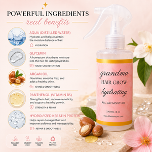 Peptide Hydrating Moisture Mist & Growth Oil for Length Retention Leave-in Conditioner