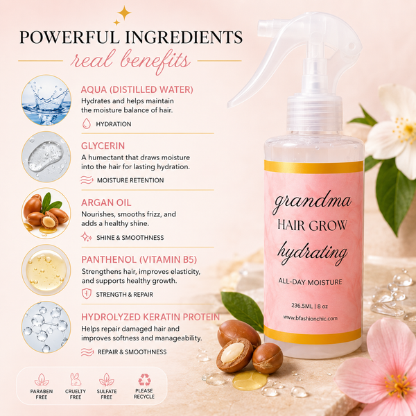 Peptide Hydrating Moisture Mist & Growth Oil for Length Retention Leave-in Conditioner