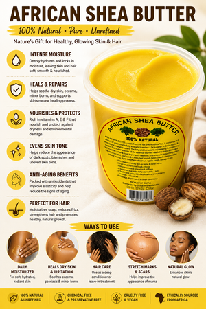 African Shea butter 100 % natural for skin & hair