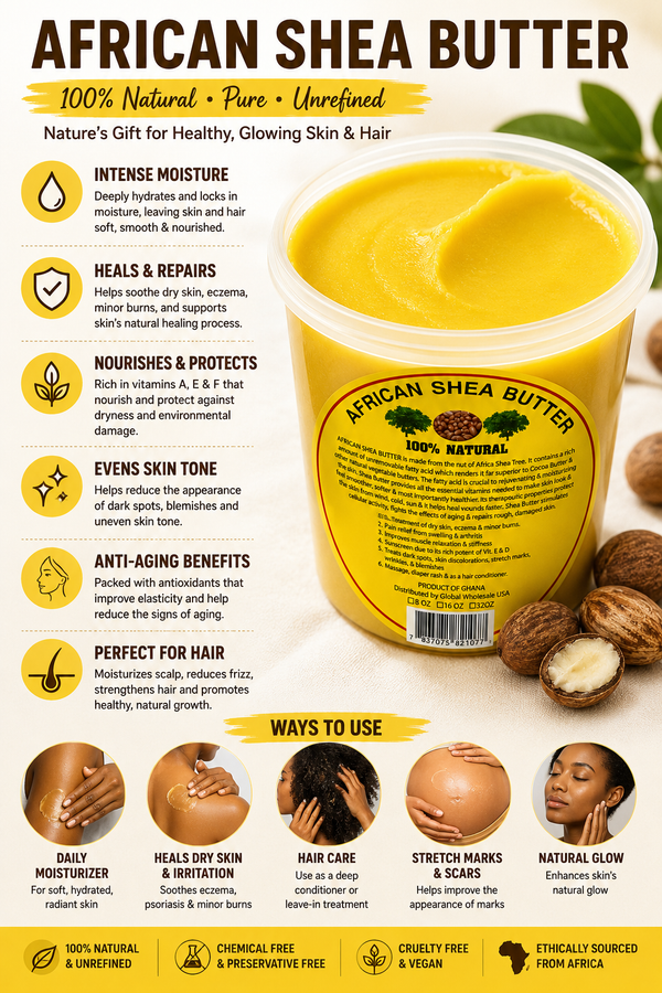 African Shea butter 100 % natural for skin & hair