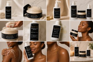 Éclat Noir Brightening Exfoliating Body Wash with Vitamin C Licorice Root Extract & Glycolic Acid for Smooth Brighten Even Tone