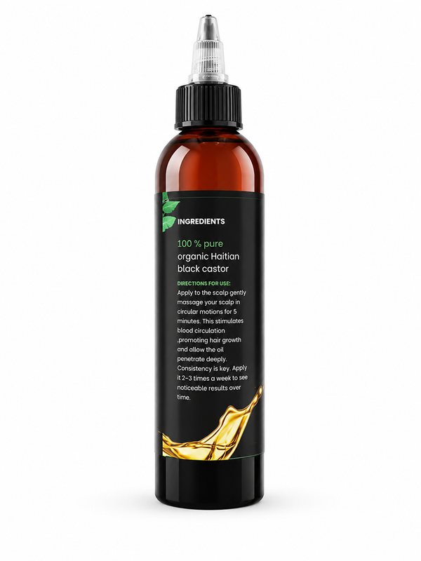 Haitien pure black castor oil 4 oz