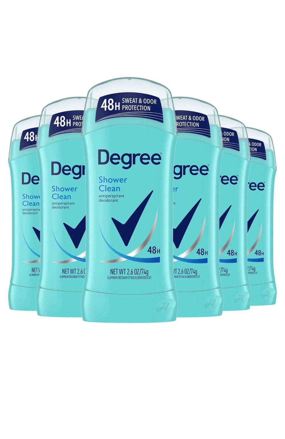 Degree 48 H antiperspirant deodorant 2.6 oz pack of 5
